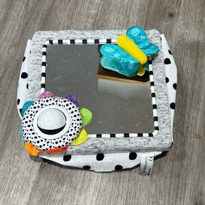 Teal Butterfly Baby Mirror with Multicolor Flower